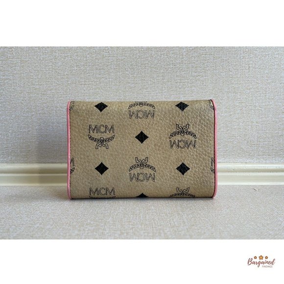 Authentic MCM Beige Visetos Trifold Wallet - Picture 3 of 12